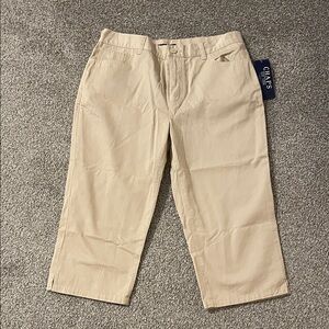 Chaps Khaki Capris 8 Petite (New)